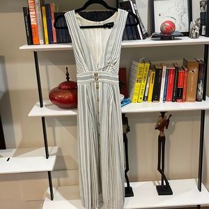 Lulu’s Green/White Stripped Midi Dress